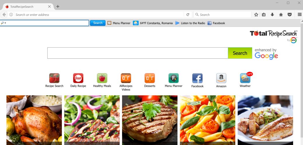 how to remove total recipe search toolbar