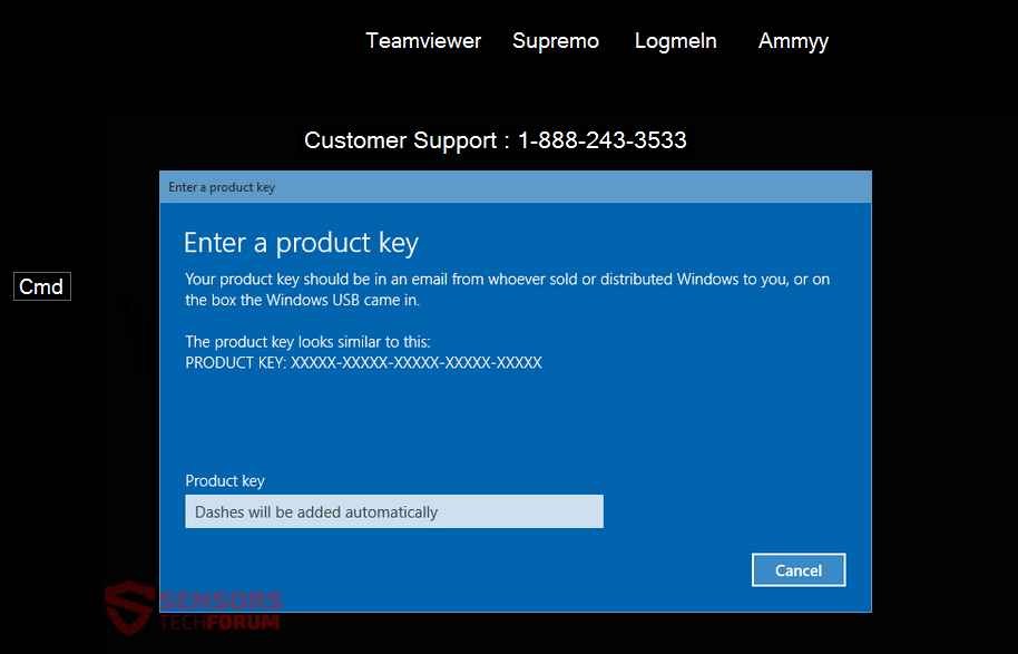 STF-fake-tech-support-security-scam-enter-product-key-pop-up-message