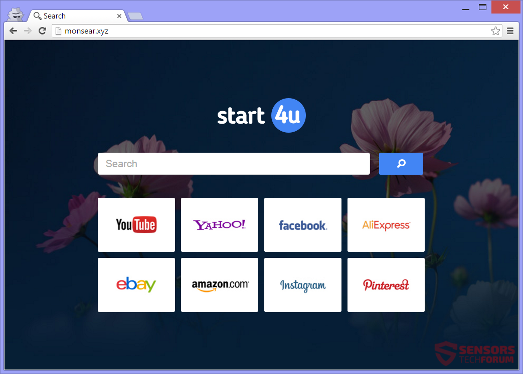 STF-start4u-browser-hijacker-monsear-xyz-main-site-page