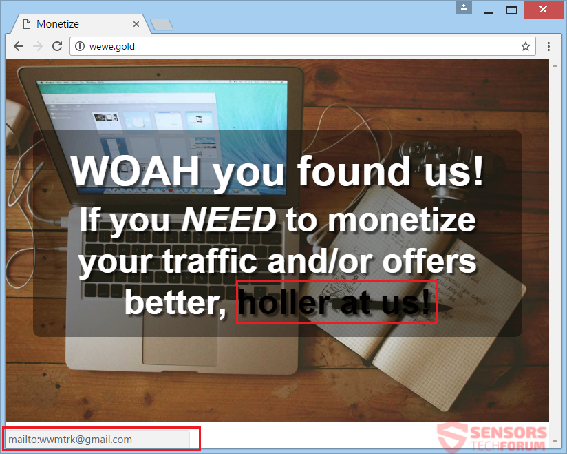 stf-wewe-gold-adware-monetization-ads-email-contact-details
