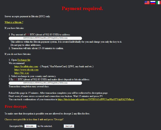 bitcoin-payment-jokefrommars-ransomware-sensorstechforum