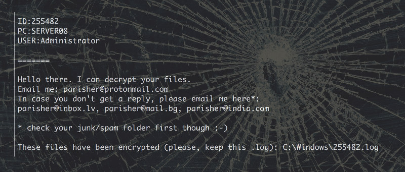 parisher-ransomware-ransom-note-sensorstechforum
