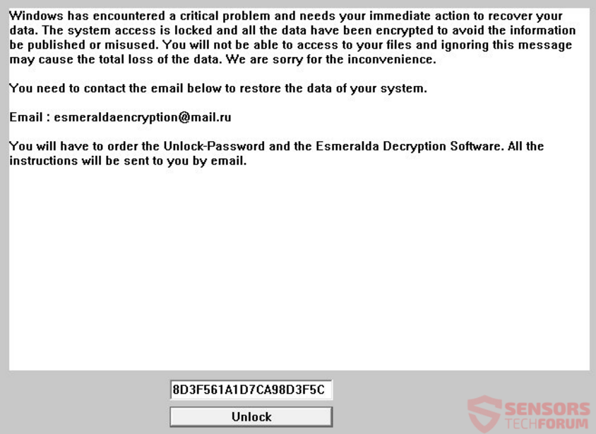 stf-esmeralda-ransomware-virus-apocalypse-aes-encryption-ransom-note
