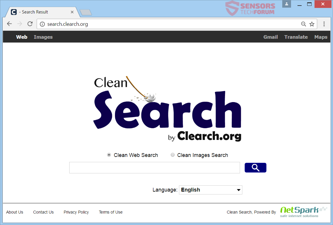 STF-search-clearch-org-redirigir el navegador-secuestrador-netspark-netspark-principal de sitio página
