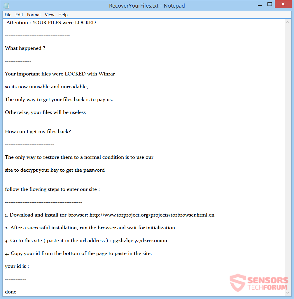 stf-winrarer-ransomware-virus-recover-your-files-ransom-message