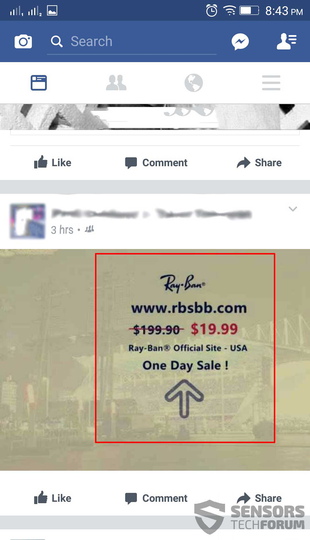ray ban 90 off facebook
