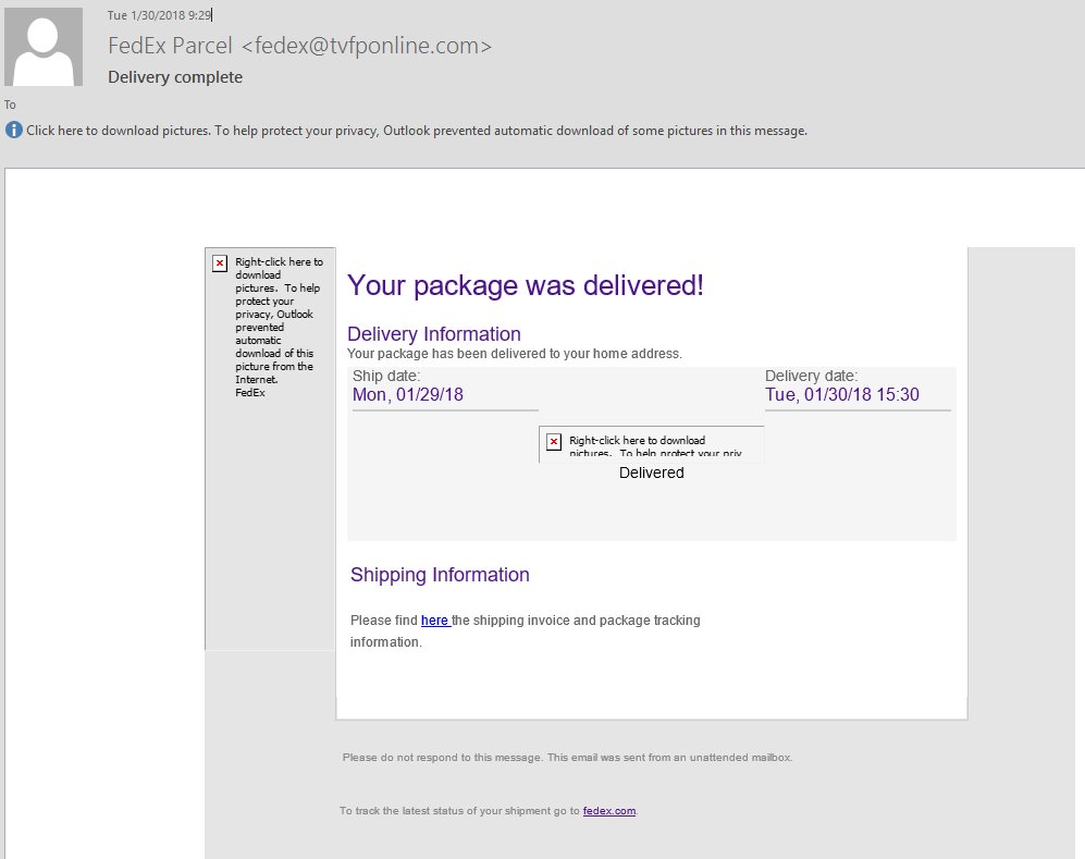 FedEx parcel scam image