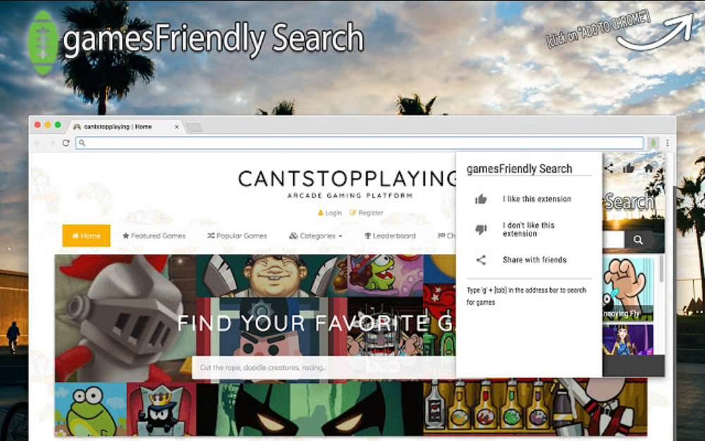 gamesfriendly search browser extension removal stf