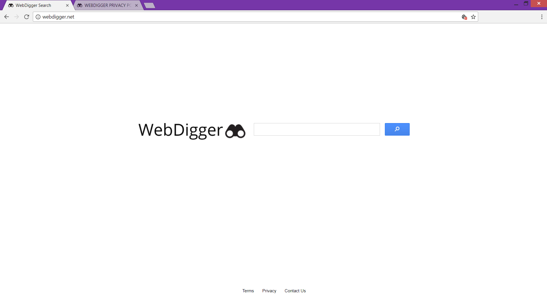 webdigger.com hijacker main page