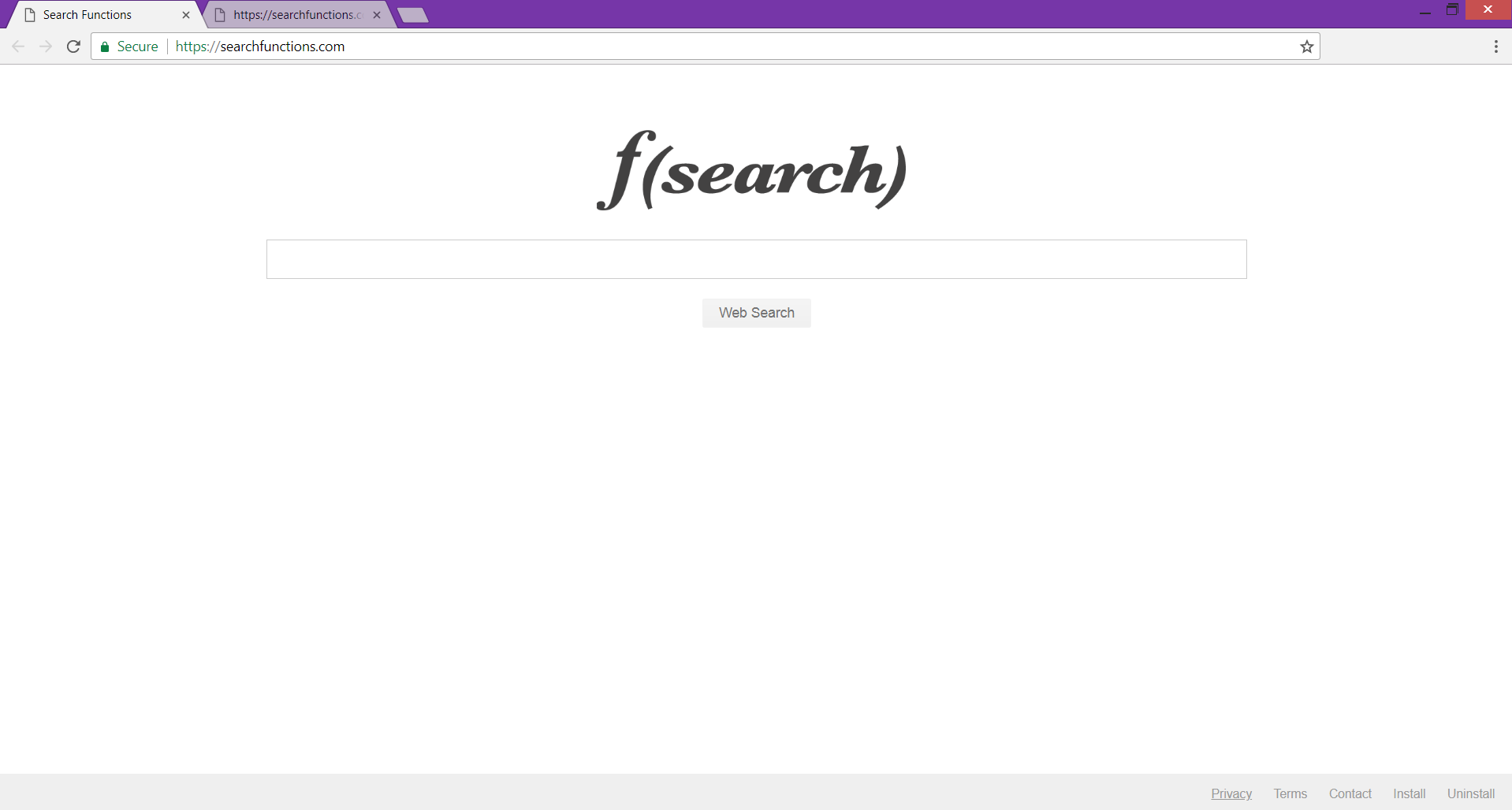Searchfunctions.com browser hijacker main page