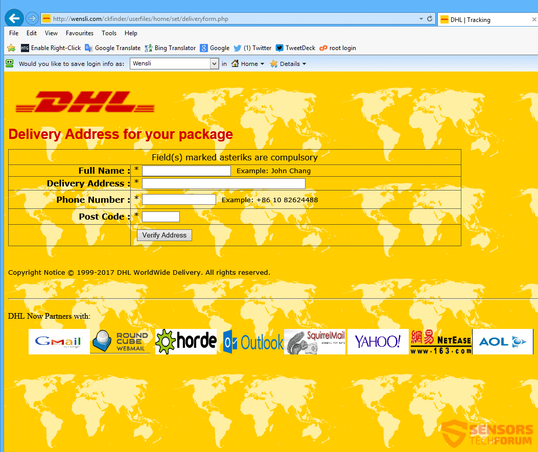 Fake Dhl Text Message Update January 21 Get Rid Of Dhl Scams