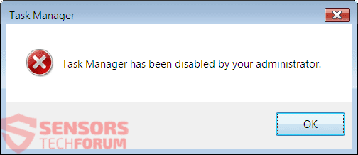 task manager in grigio così come xp virus