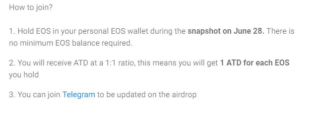 An example bitcoin airdrop  message