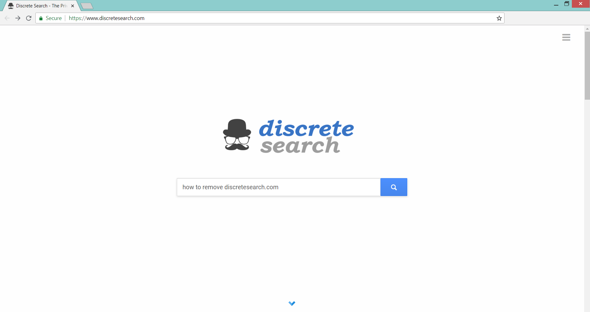 Discretesearch.com browser hijacker affected chrome