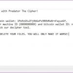 Predator Virus image ransomware note .predator extension