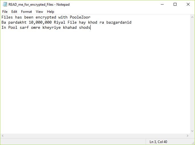 PooleZoor Virus image ransomware note .poolezoor extension