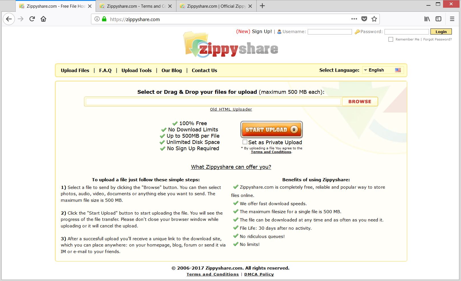 zippyshare.com rediriger principal guide de suppression des pages sensorstechforum