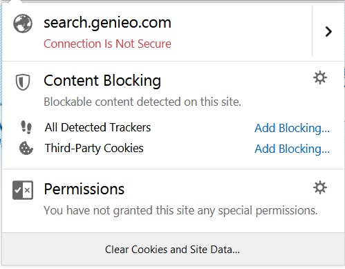 search.genieo.com connection is not secure notification sensorstechforum