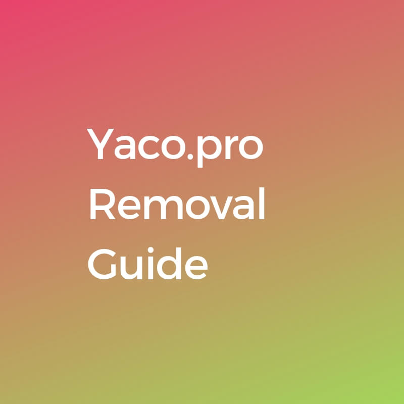remove yaco.pro pop-up ads sensorstechforum