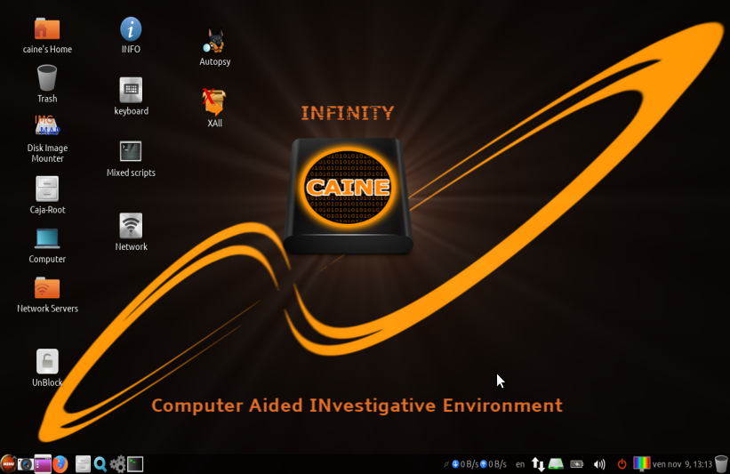 CAINE Linux immagine sensorstechforum com