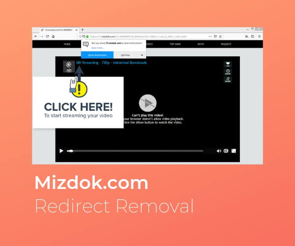 Remove Mizdok com Redirect sensorstechforum