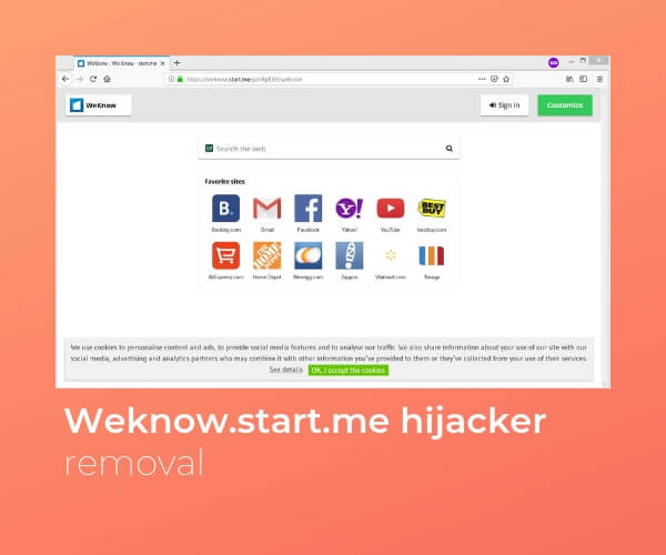 remove weknow start me browser hijacker from mac sensorstechforum guide