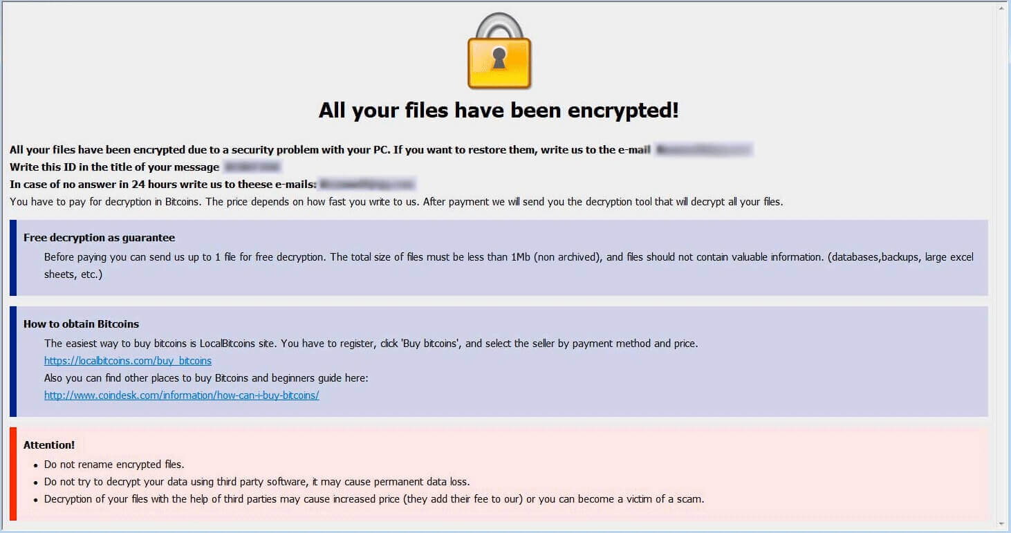 PLUT virus Dharma ransomware note
