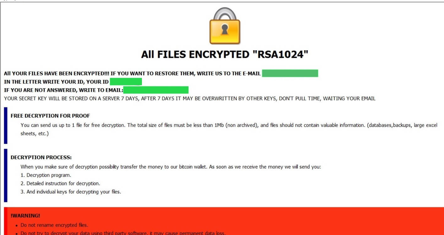 DDOS ransomware Dharma remove