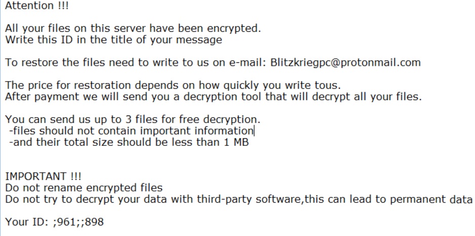 blitzkriegpc ransomware bkc files virus note