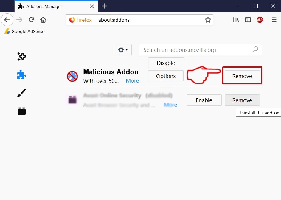 Entfernen Sie den Mac-Virus aus dem Schritt Mozilla Firefox 2