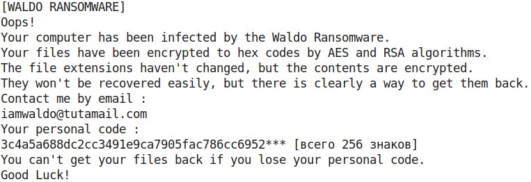 Waldo Dateien Virus Virus entfernen