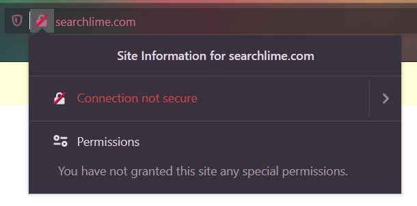 connection not secure searchlime.com hoax search engine