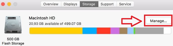 gestire l'archiviazione del Mac