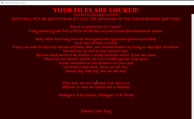 SARBLOH virus ransom message ransomware removal guide stf