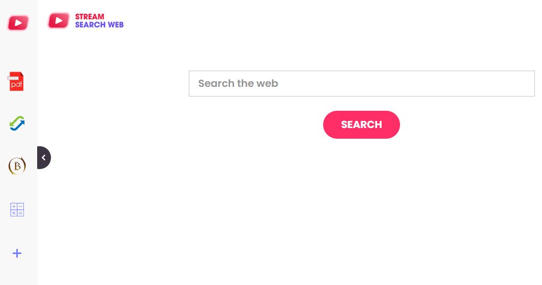 Page d'accueil de StreamSearchWeb