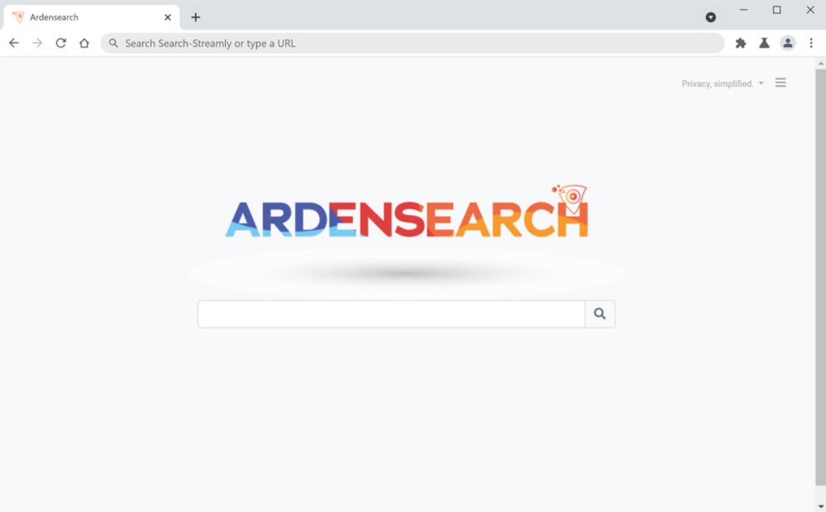 how Aldensearch hijacker looks like in an affected browser