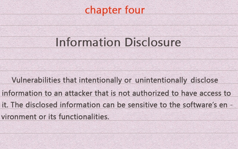 information disclosure