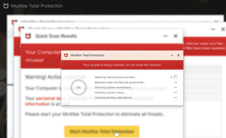 Your Antivirus Protection Has Expired mcafee scam
