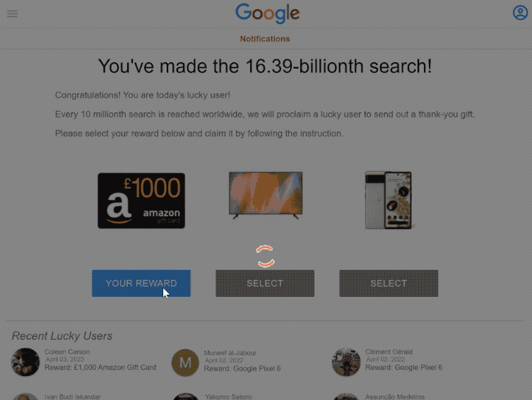 You've made the 16.39-billionth search!