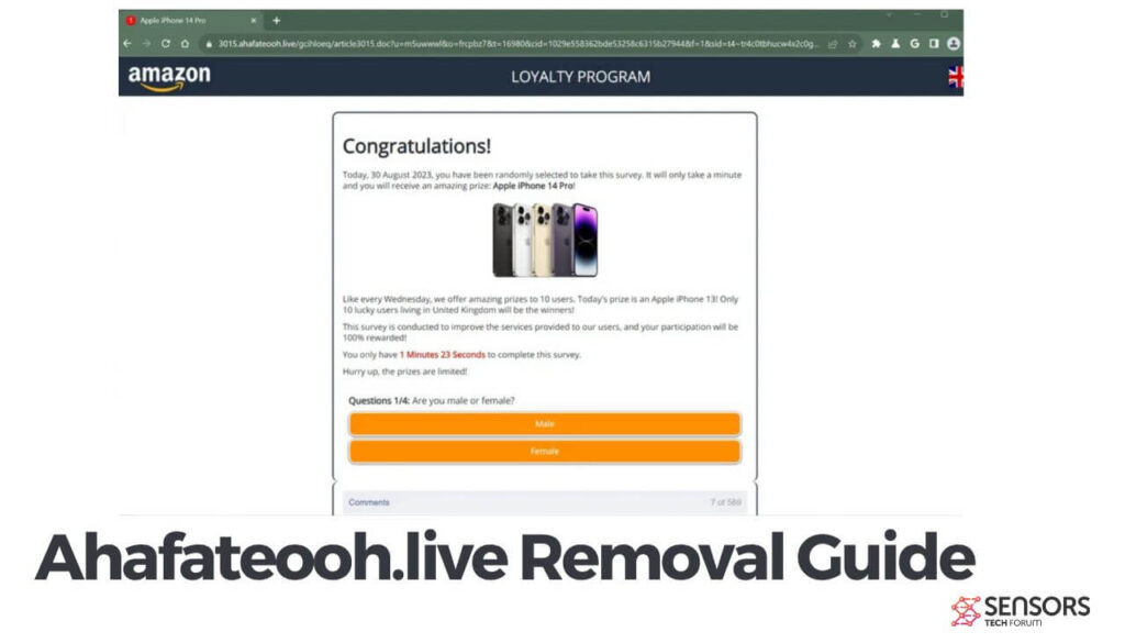 Ahafateooh.live Removal Guide