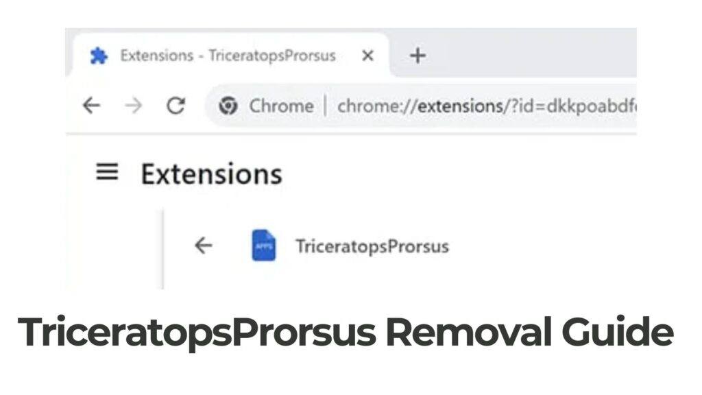 TriceratopsProrsus Ads Virus Extension Removal