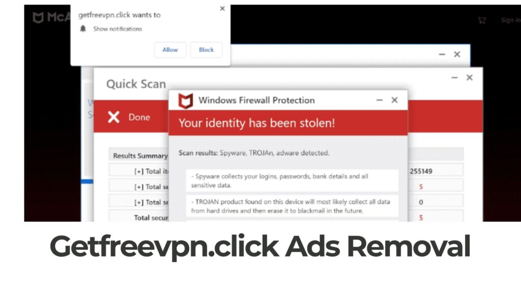 Getfreevpn.click Pop-up Ads Virus Removal