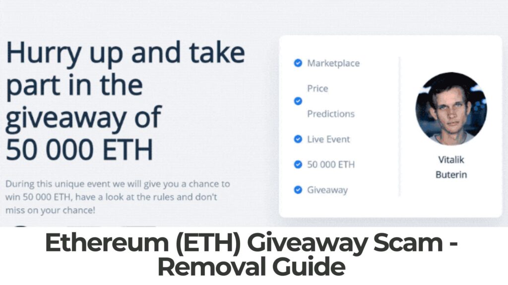 Ethereum (ETH) Giveaway Scam - What Is It + Removal