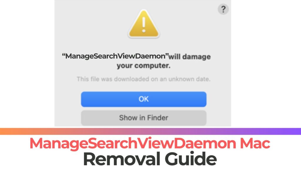 ManageSearchViewDaemon Mac Pop-up Removal [Fix]