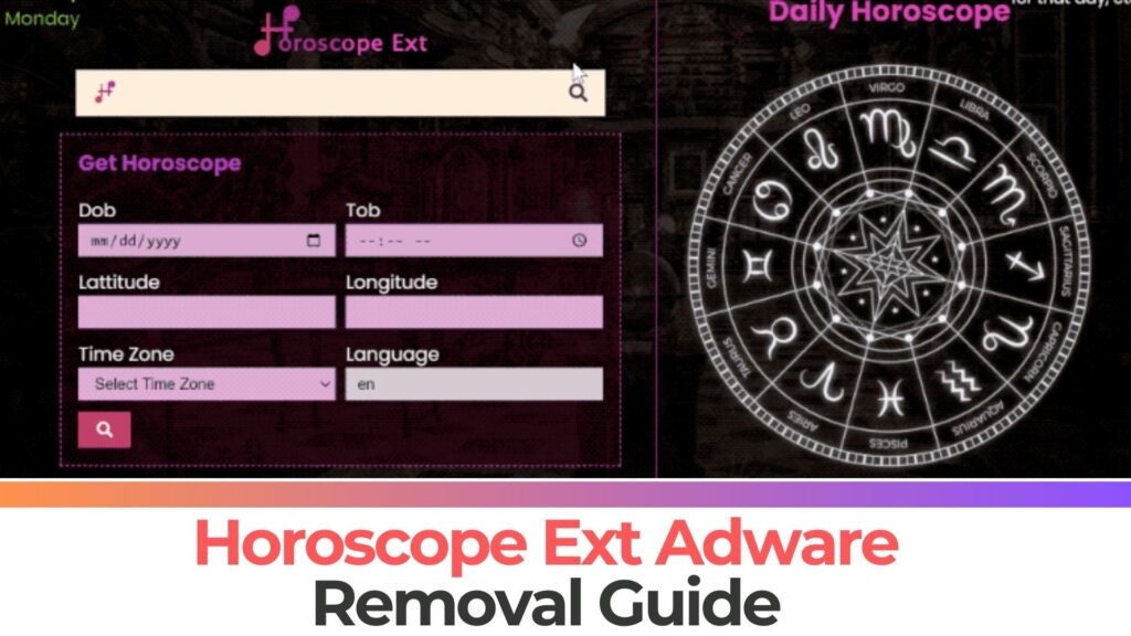 Horoscope Ext Pop-up Ads Virus - Removal [Fix]