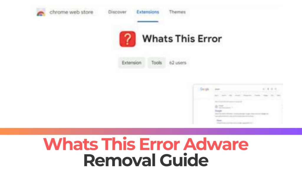 Whats This Error Pop-up Ads Virus - Removal [Fix]