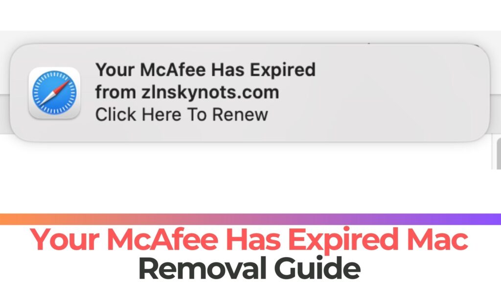 Your McAfee Has Expired Mac Pop-up - Removal [Fix]